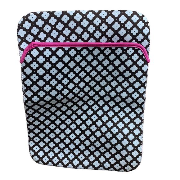 The Macbeth Collection Floral 1960s Print Reversible Neoprene Laptop Sleeve Case - Picture 1 of 5